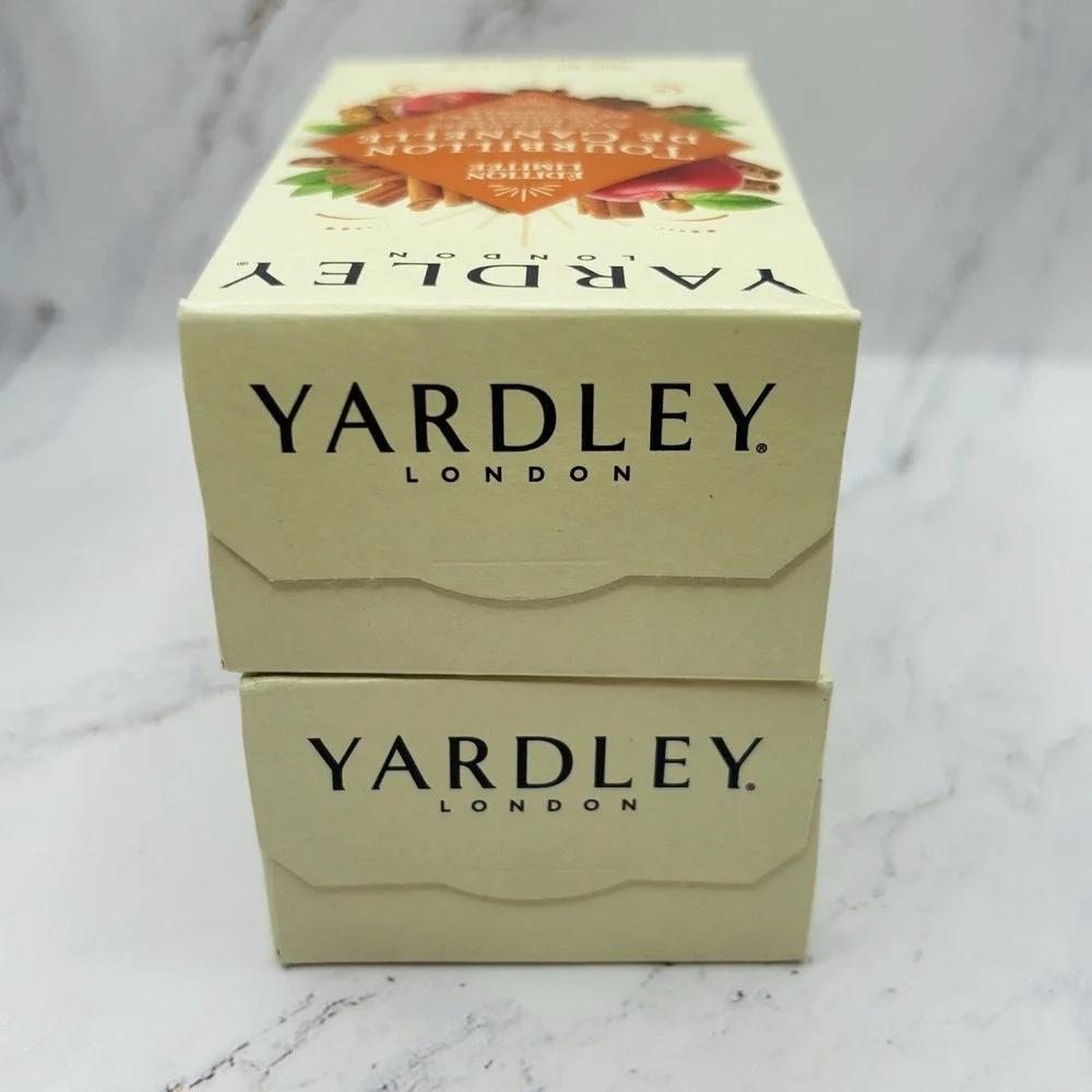 2 Bar Yardley‎ Soap Limited Edition Cinnamon Swirl & Frosted Cranberry 4oz